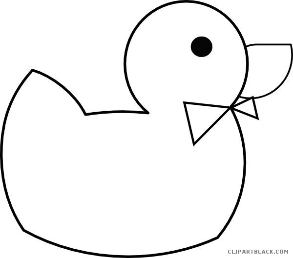 Duck Outline Animal Free Black White Clipart Images - Clip Art ...