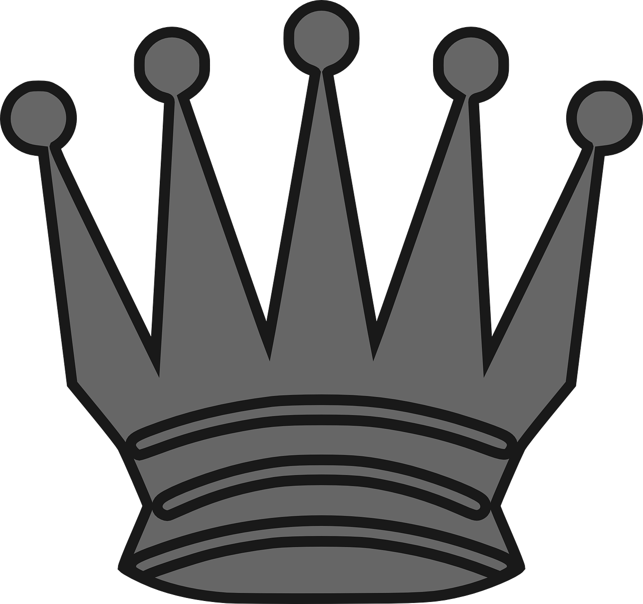 Jewelry, Crown, Tiara, Princess, Queen, Royal - Hình Vương Miện Chibi (1280x1202)