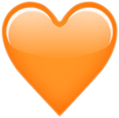 Orange Heart Emoji オレンジ ハート 背景 透過 409x406 Png