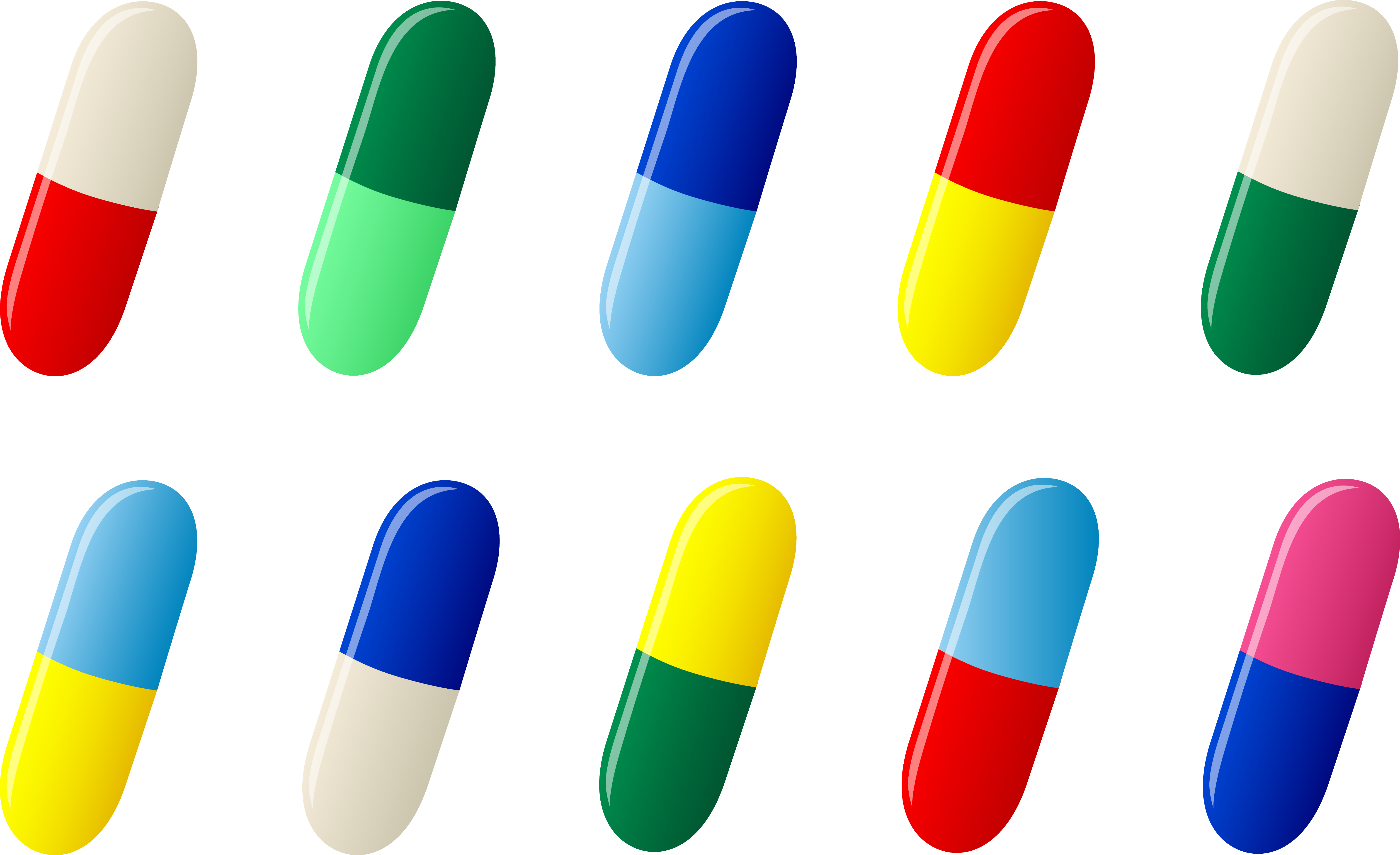 Ten Capsule Pills Free Clip Art Pills Clipart 6177x3772 Png Clipart Download