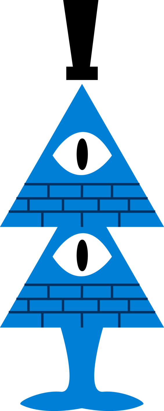 Bill Cipher - Triangle - (565x1414) Png Clipart Download