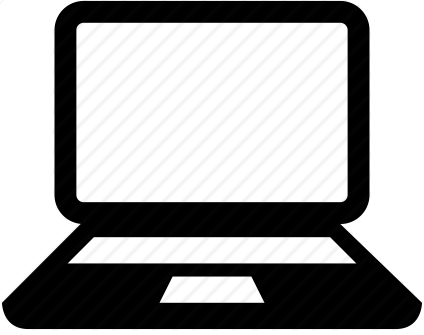 laptop logo black and white