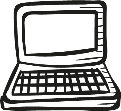 Draw Open Laptop Vector - Draw Computer Png - Full Size PNG Clipart ...