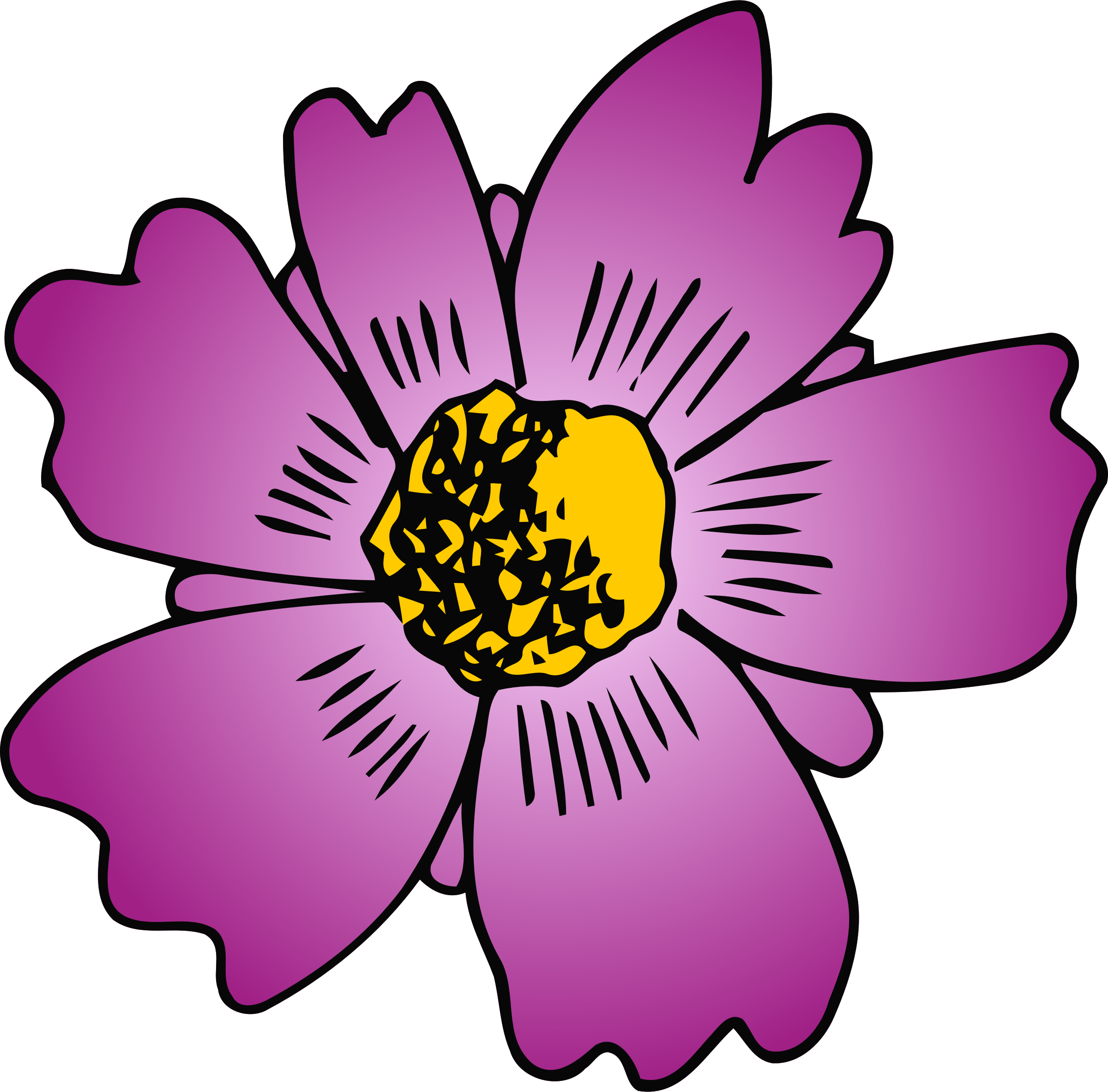 Big Image - Flower Clipart (2400x2364)