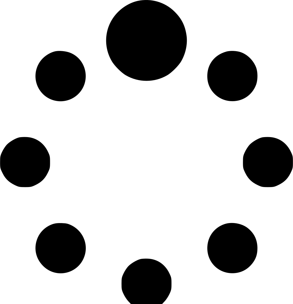 Svg loader. Загрузка. Восемь точек. Картинка загрузки видео. Spinner icon.