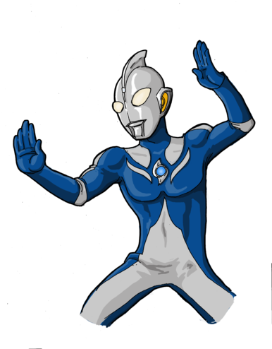 Ultraman Cosmos Online - Ultraman Cosmos Cartoon - (400x506) Png ...