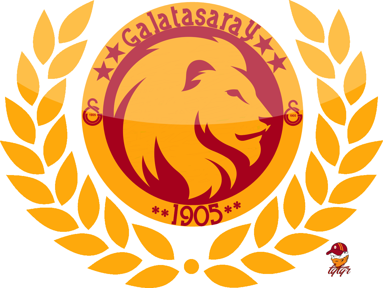Laurel Wreath Gold Clip Art Galatasaray Logo Png 1280x964 Png Clipart Download