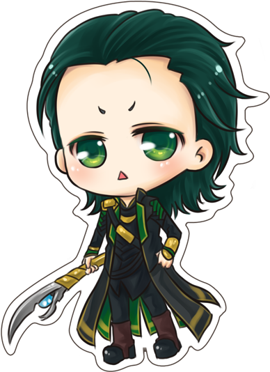 Anime style depiction of loki from marvel on Craiyon