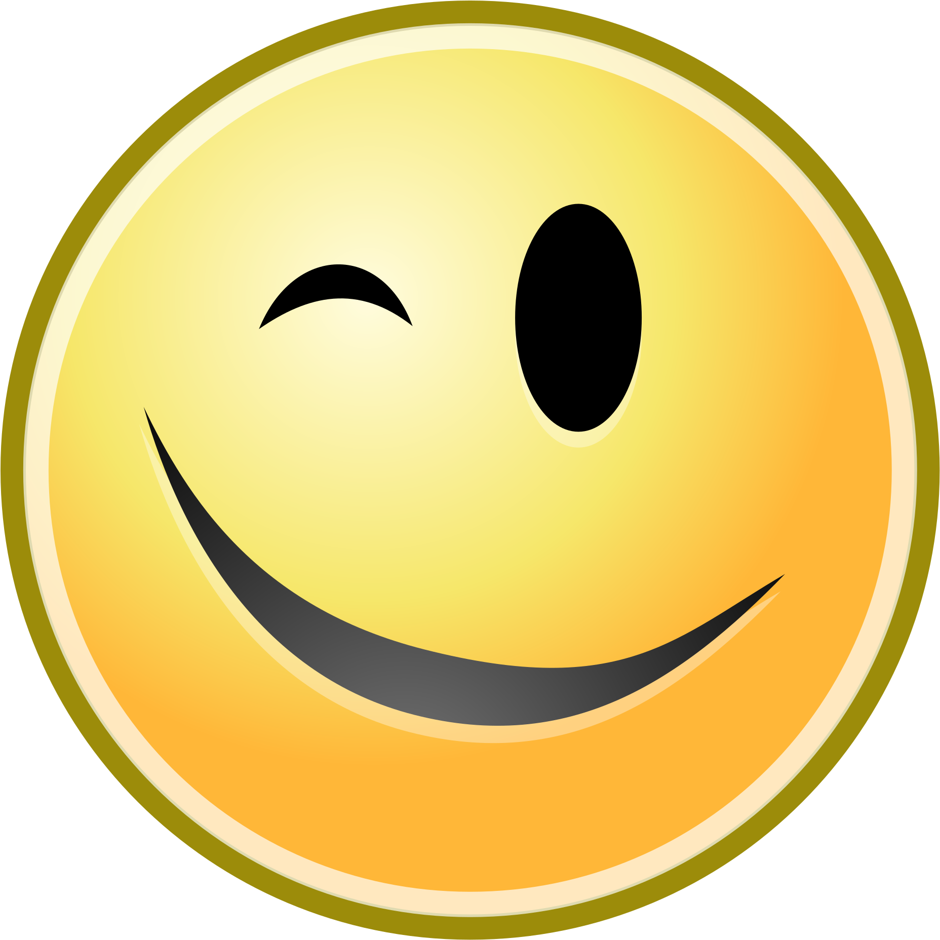 Wink Smiley Yellow Smiley Face 2400x2400 Png Clipart Download