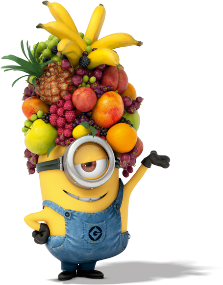 Imágenes Con Frases Graciosas De Los Minions Para Whatsapp - Minion Fruit  Hat - (640x600) Png Clipart Download