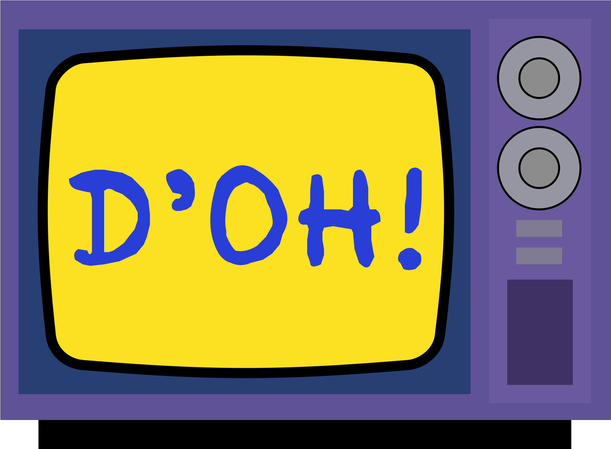 Oh tv. D'Oh. TV icon PNG.