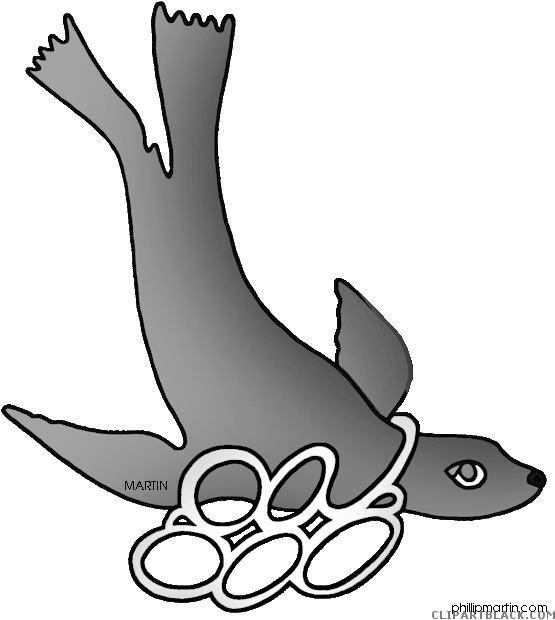 Seal Animal Free Black White Clipart Images Clipartblack - Seal Animal Free Black White Clipart Images Clipartblack (602x648)