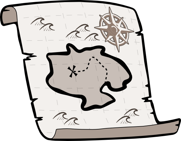 Treasure Map Clipart Black And White Treasure Map Hi - Treasure Map ...