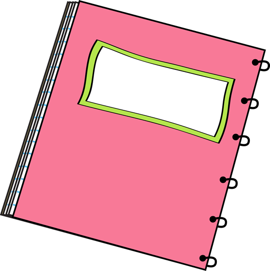 Pink Spiral Notebook With Blank Label Clip Art Pink - Pink Spiral ...