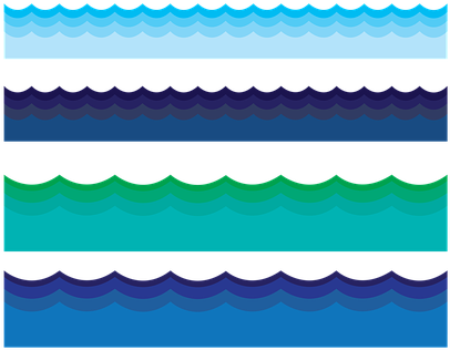 Water Border Water Waves Ocean Sea Frame B - Bordas De Onda Png - Full ...