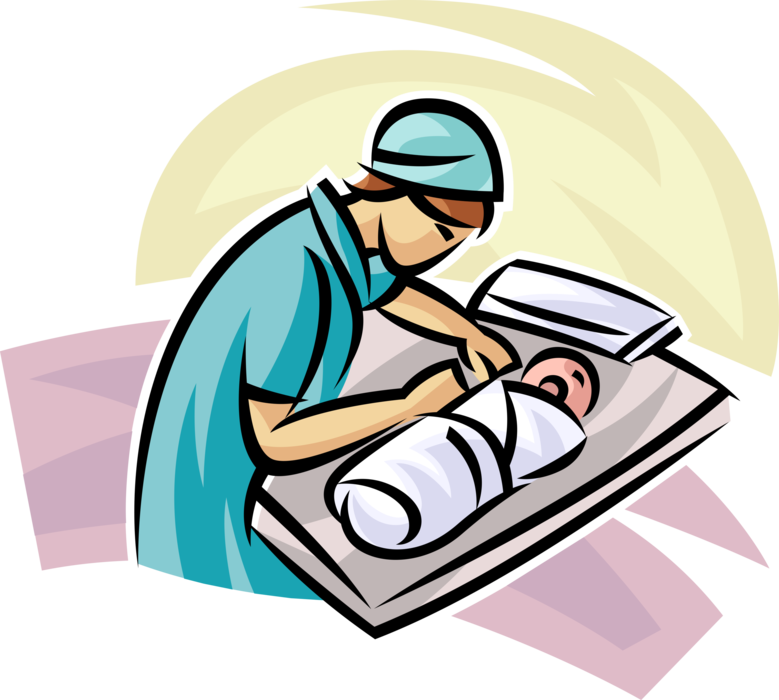 Vector Illustration Of Hospital Maternity Ward Obstetrics - Gender ...