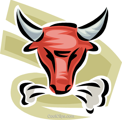 Mercado De Touro Livre De Direitos Vetores Clip Art - Cartoon Bull Head ...