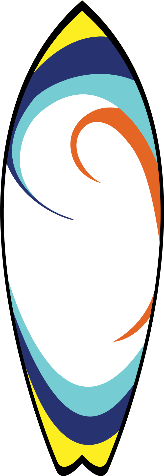 Surfboard-149933 - Surf Board Clip Art - (960x1920) Png Clipart Download