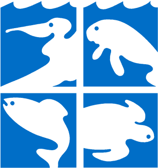 Sea Turtle Clipart Track - Florida Oceanographic Society Logo (350x380)