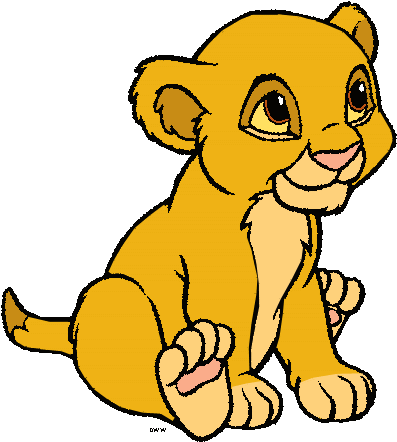 Baby Lion Clipart - Lion King Baby Simba - (421x463) Png Clipart Download