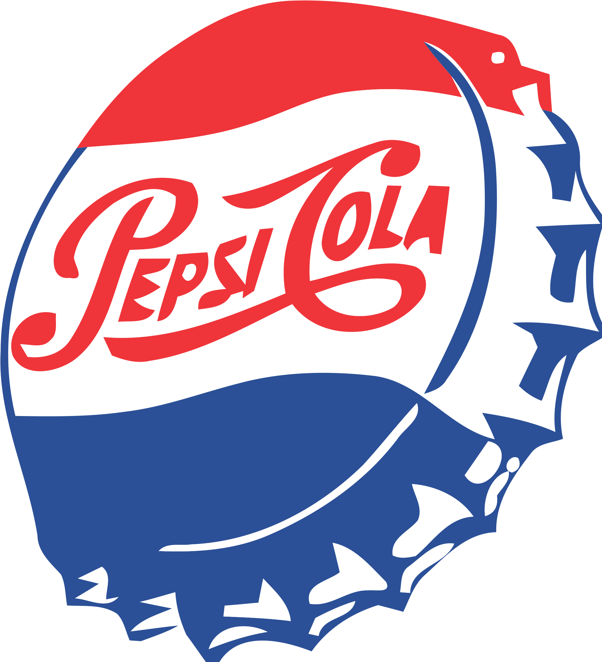 Vintage Pepsi Cap Clipart Transparent Png - Pepsi Cola Logo 1950 ...