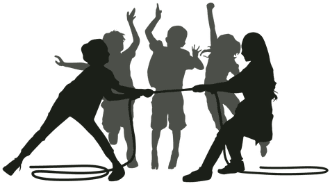 Kids Pulling Rope Silhouette - Pulling Rope Player Png - (512x512) Png ...