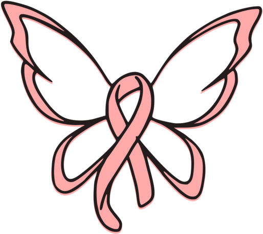 Breast Cancer Ribbon Butterfly Svg Cut File Breast Cancer Ribbon