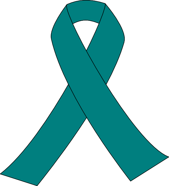 Pcos Ovarian Cancer Ribbon Vector 546x599 Png Clipart Download