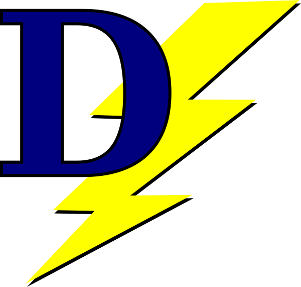 Lightning Bolt With D Clip Art At Clker - D With Lightning Bolt (600x571)