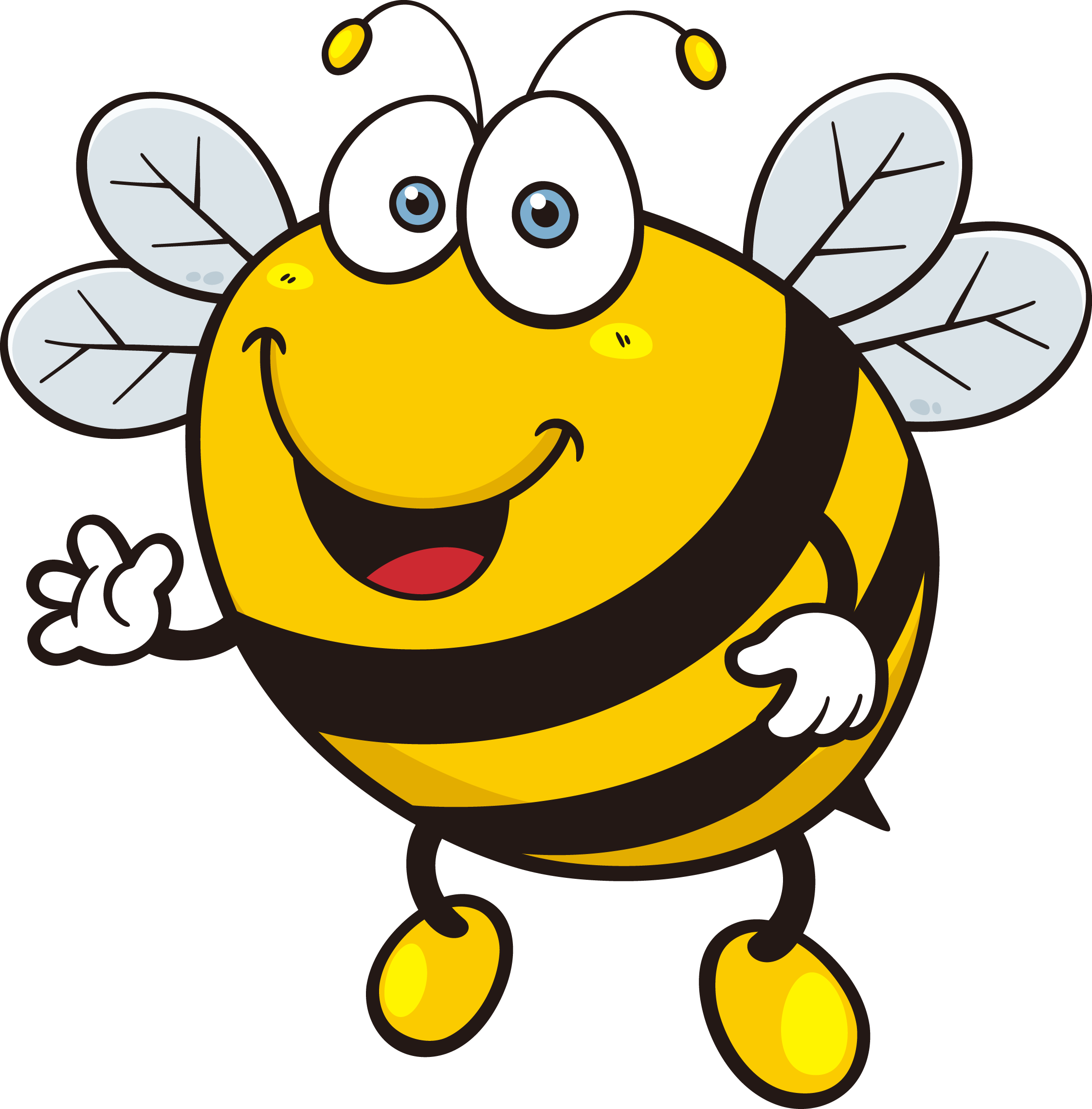 Bee Cartoon Royalty-free Illustration - Cartoon Bee Grapes - (2244x2279 ...