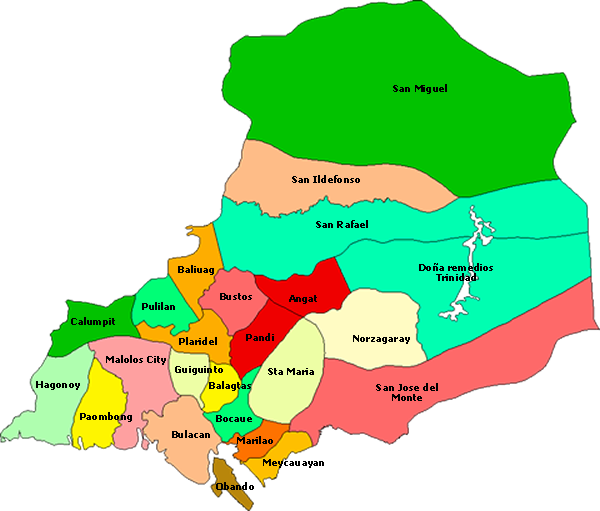 Province Of Bulacan - Map Of Bulacan Province - (600x511) Png Clipart ...