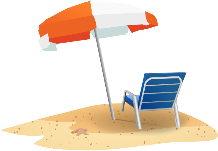 Free Beach Clipart - Vacation - (800x572) Png Clipart Download