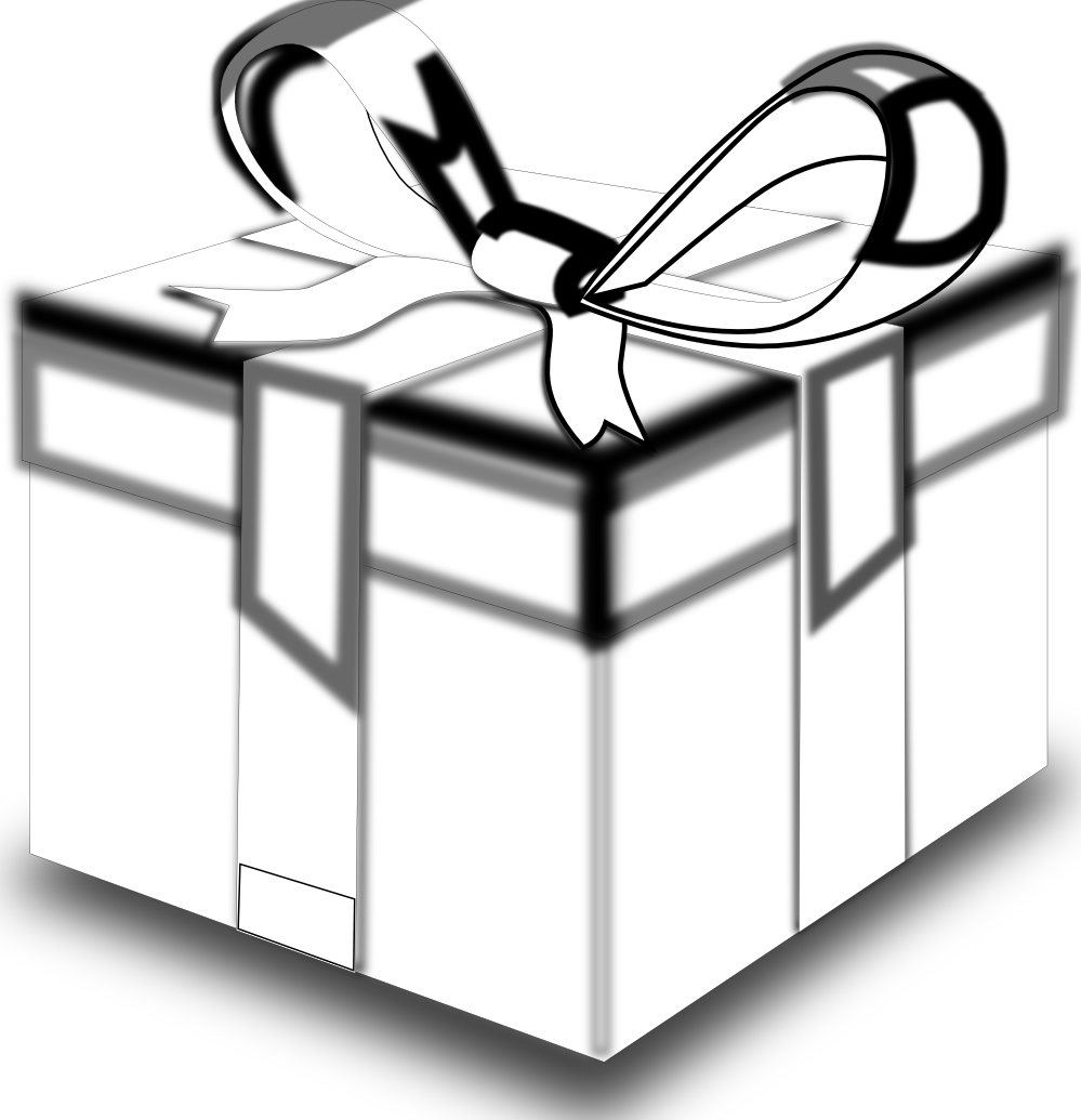 Present Clipart Black and White. Present line Art. Present White Black picture. Black present.