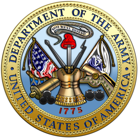 Military Insignia 3d - Seal Of The Army - (450x450) Png Clipart Download