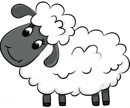 Transparent Background Sheep Clipart - (449x373) Png Clipart Download