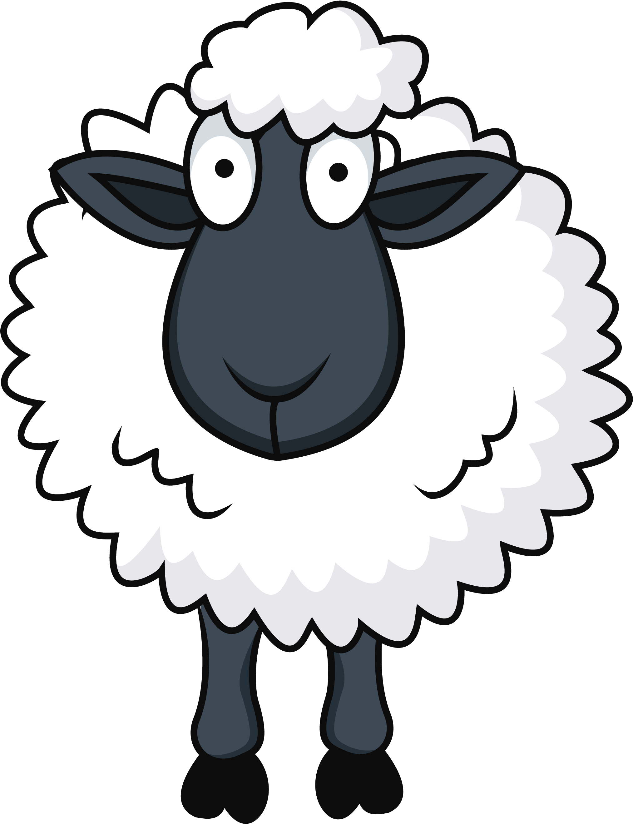 Sheep Cartoon Clip Art - Sheep Cartoon - (2400x3000) Png Clipart Download