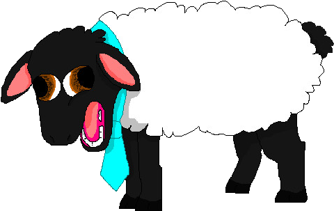 Sheep With Tie By Xwolfpackleaderx - Retarded Sheep (490x310)