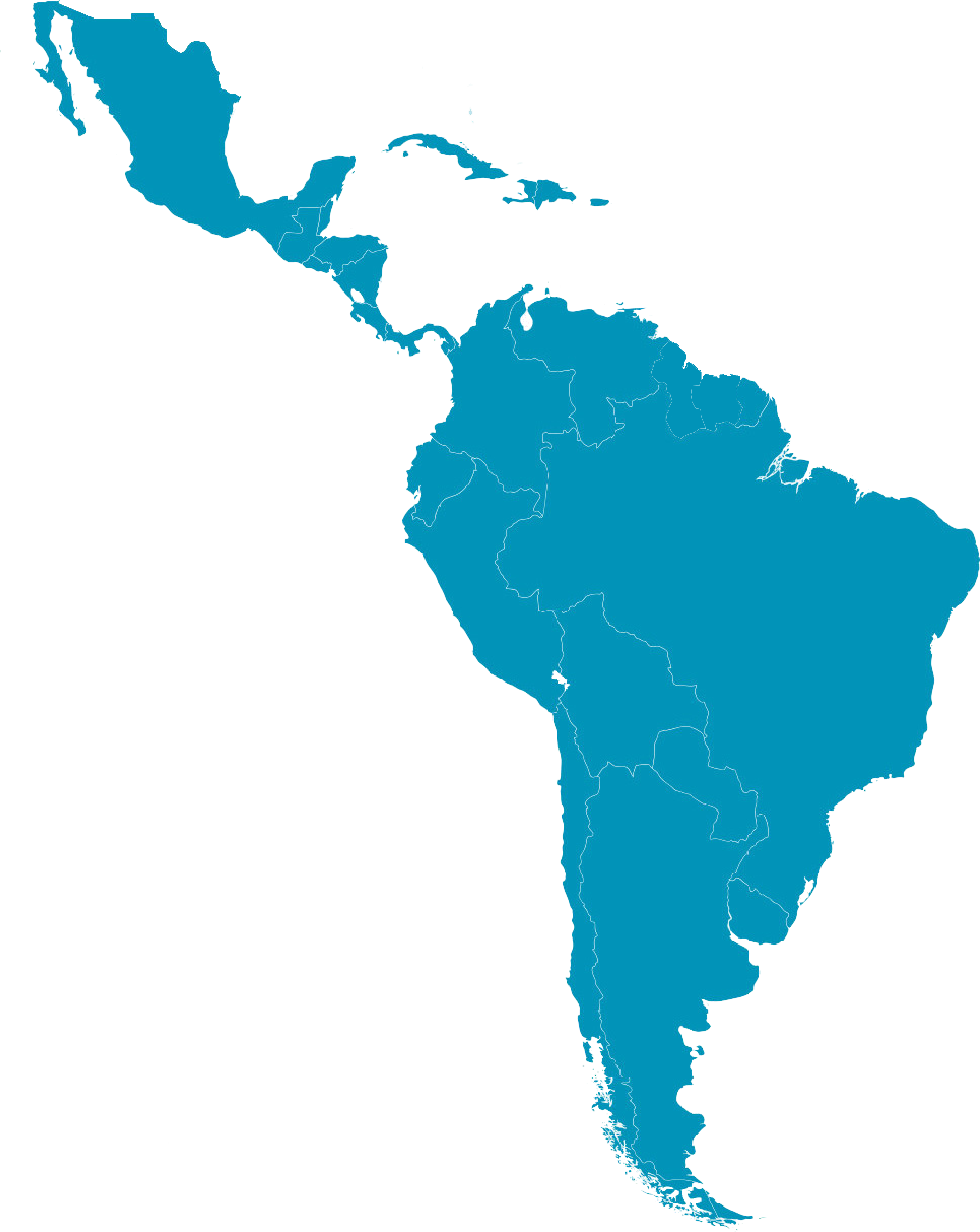 Latin America The Guianas United States Caribbean South - Subregions Of Latin America (4167x5133)