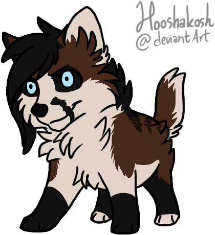 Chibi Wolf - Cartoon - (500x500) Png Clipart Download