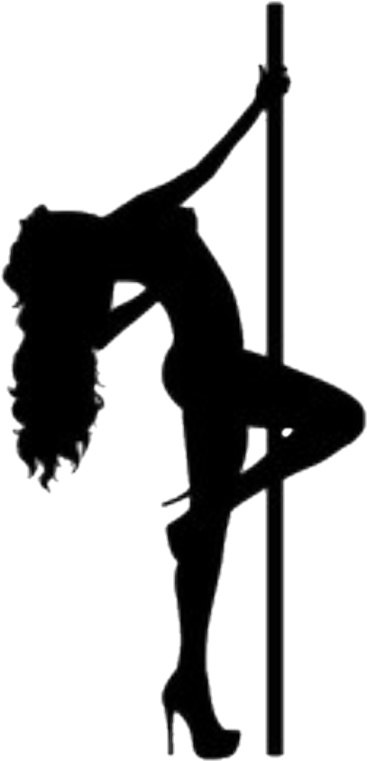 Stripper On A Pole Silhouette - Full Size PNG Clipart Images Download