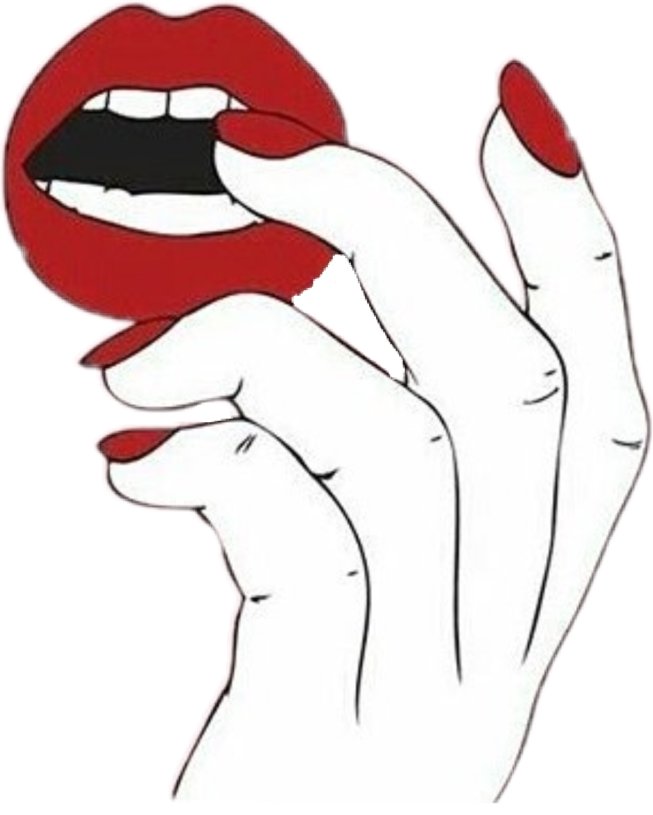 Sexy Sexylips Sexygirl Red Nails - Dibujos Manos (934x1166)