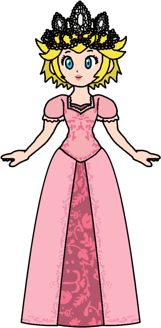Rapunzel By Katlime - Princess Peach Cinderella Dress (749x1154)