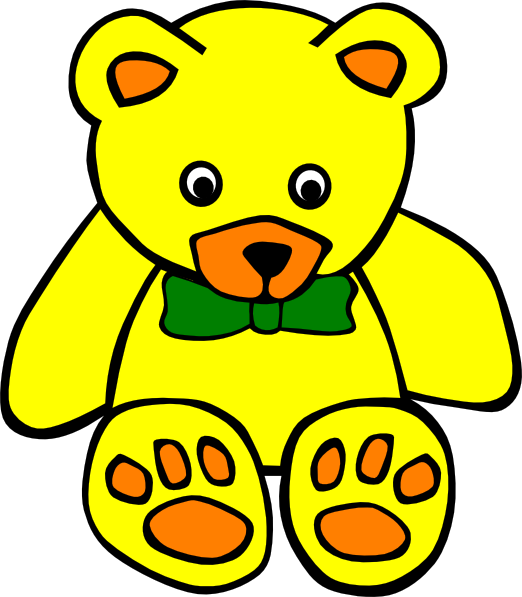 Yellow bears. Teddy pic for Kids. Bear Toy vector.