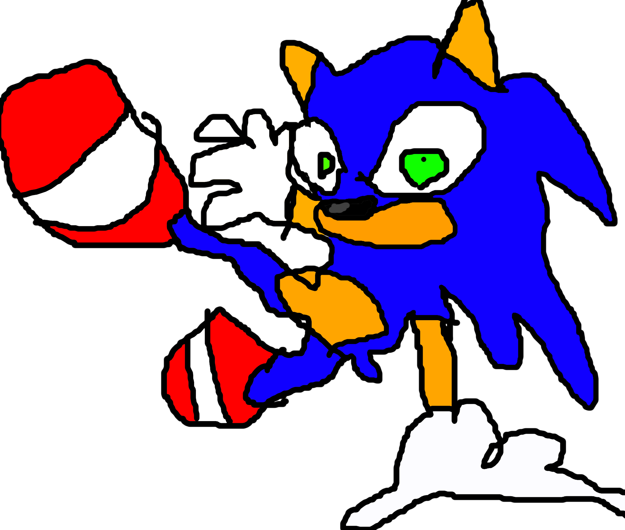 Sonic Do Cool Kick Yes - Cartoon (2132x1811)