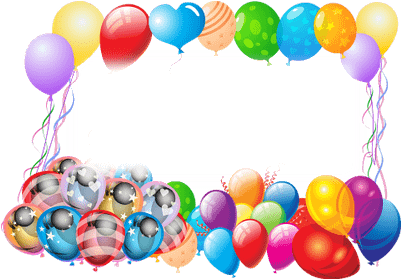 Happy Birthday Frame With Balloons - Happy Birthday Frame Png ...