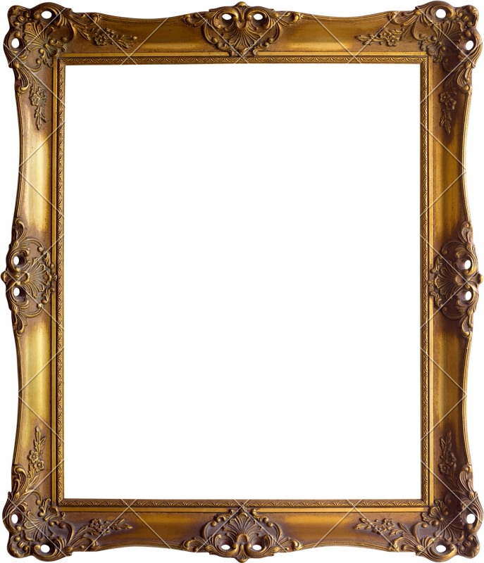 Golden Frame Cutout - براويز للصور - (687x800) Png Clipart Download