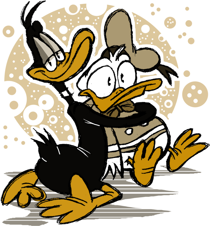 Daffy And His Plushie By Eeyorbstudios - Daffy Duck.