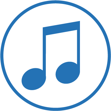 Music - Blue Music Note Png - (390x390) Png Clipart Download