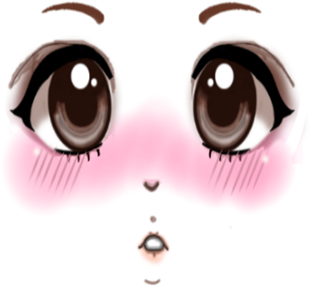 Anime Collection Blush Face Png Roblox Blush 420x420 Png Clipart Download - roblox shouta face pack