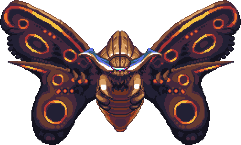 Moth Boss By T-free - Cross Code Pixel Art (856x644)